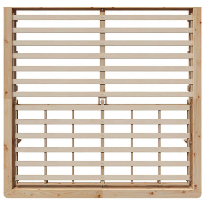 vidaXL Bed Frame Brown 200 x 200 cm Solid Pine Wood