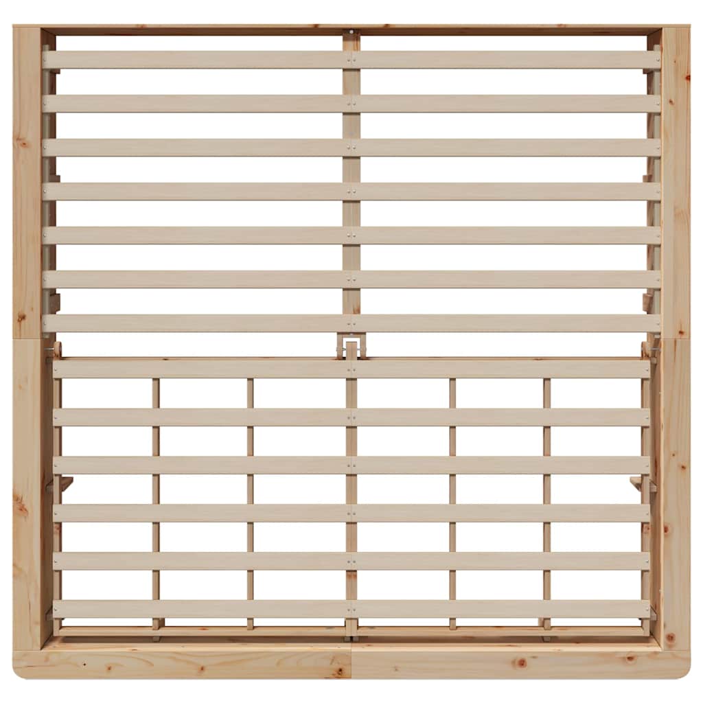 vidaXL Bed Frame Brown 180 x 200 cm Solid Pine Wood