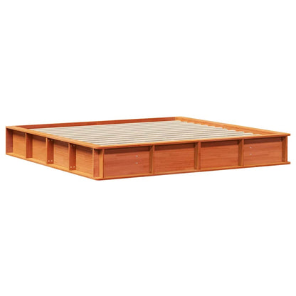 vidaXL Bed Frame Wax Brown 180 x 200 cm Solid Pine Wood