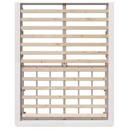 vidaXL Bed Frame White 160 x 200 cm Solid Pine Wood