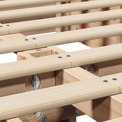 vidaXL Bed Frame Brown 150 x 200 cm Solid Pine Wood