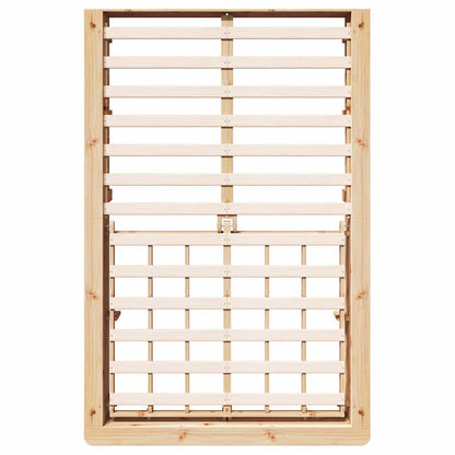 vidaXL Bed Frame Brown 140 x 200 cm Solid Pine Wood
