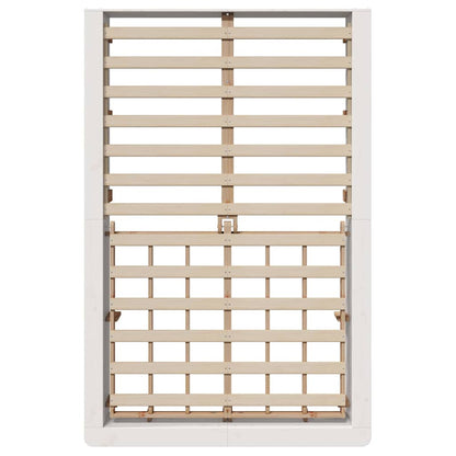 vidaXL Bed Frame White 120 x 200 cm Solid Pine Wood