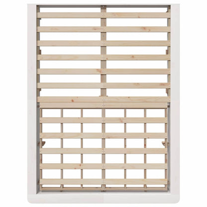 vidaXL Bed Frame White 140 x 190 cm Solid Pine Wood