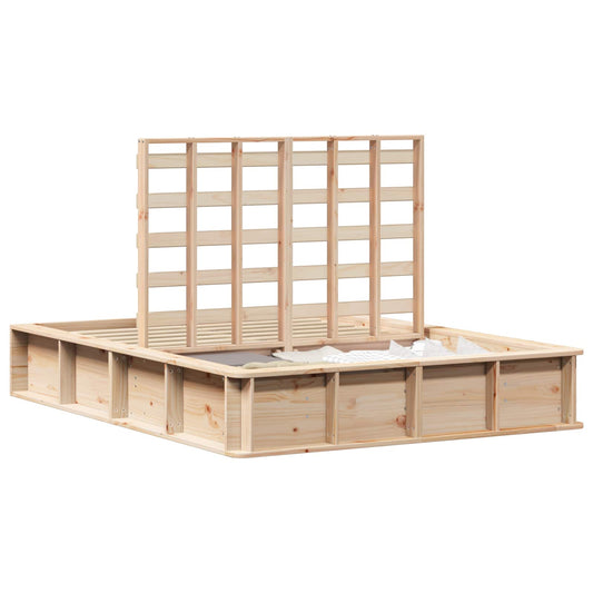 vidaXL Bed Frame Brown 120 x 190 cm Solid Pine Wood