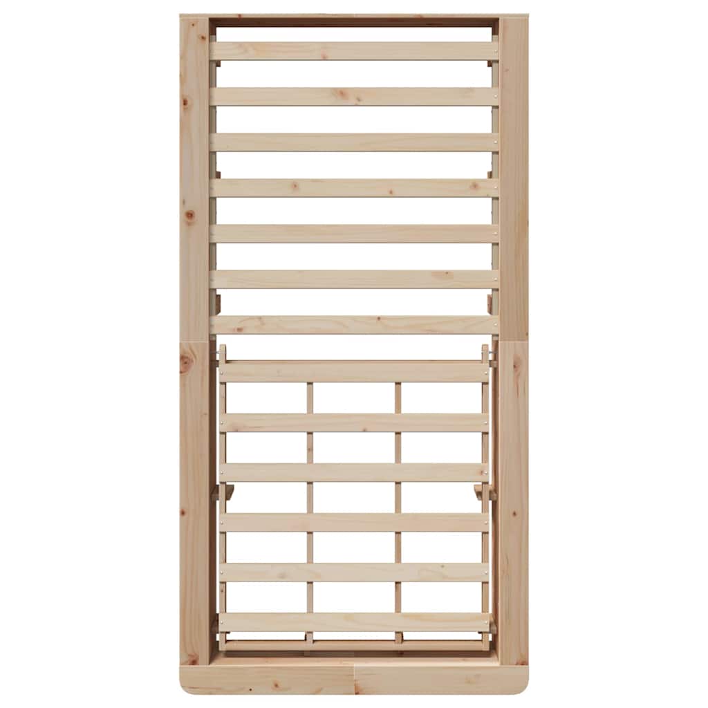 vidaXL Bed Frame Brown 100 x 200 cm Solid Pine Wood