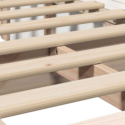 vidaXL Bed Frame White 100 x 200 cm Solid Pine Wood
