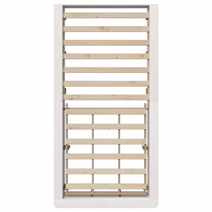 vidaXL Bed Frame White 100 x 200 cm Solid Pine Wood
