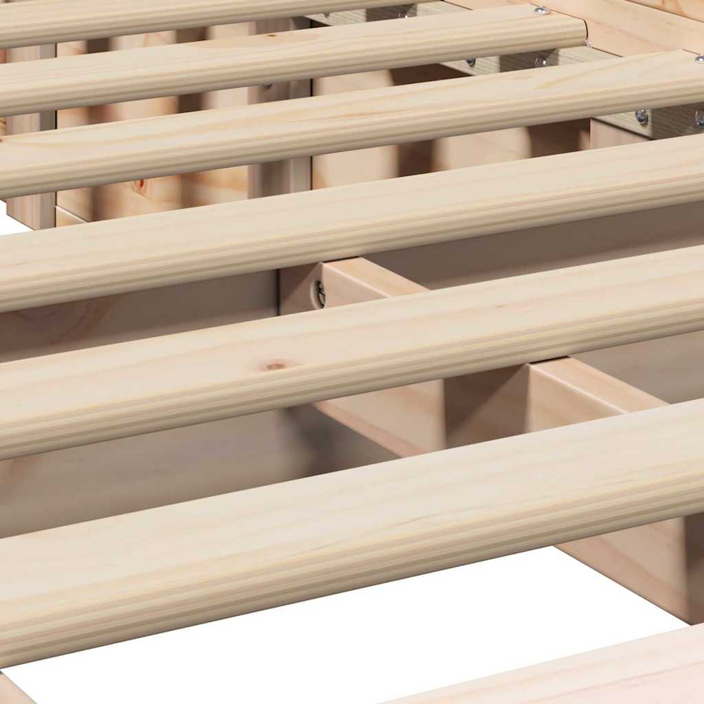vidaXL Bed Frame Brown 80 x 200 cm Solid Pine Wood