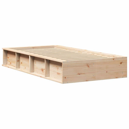 vidaXL Bed Frame Brown 80 x 200 cm Solid Pine Wood