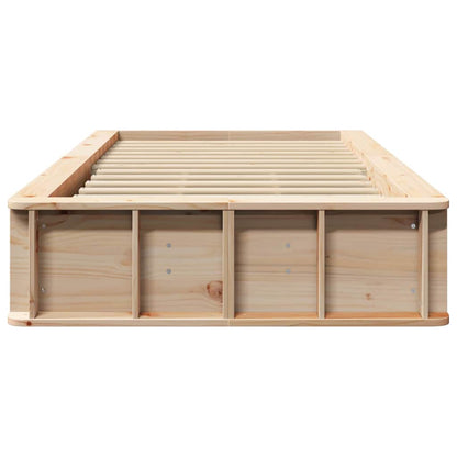 vidaXL Bed Frame Brown 80 x 200 cm Solid Pine Wood