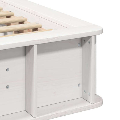 vidaXL Bed Frame White 80 x 200 cm Solid Pine Wood