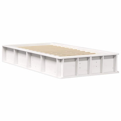 vidaXL Bed Frame White 80 x 200 cm Solid Pine Wood