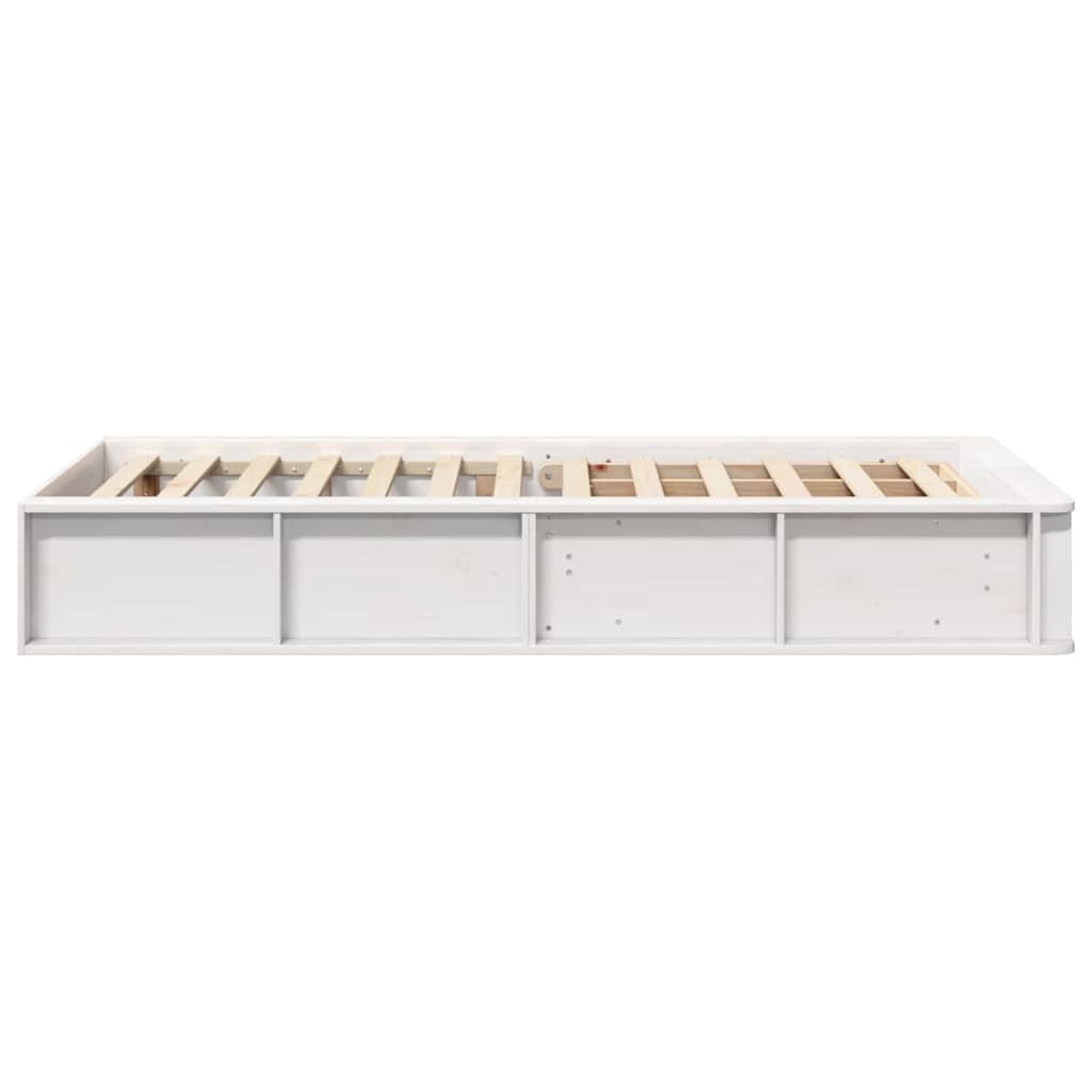 vidaXL Bed Frame White 80 x 200 cm Solid Pine Wood