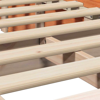 vidaXL Bed Frame Wax Brown 80 x 200 cm Solid Pine Wood