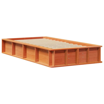 vidaXL Bed Frame Wax Brown 80 x 200 cm Solid Pine Wood