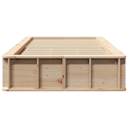 vidaXL Bed Frame Brown 90 x 190 cm Solid Pine Wood
