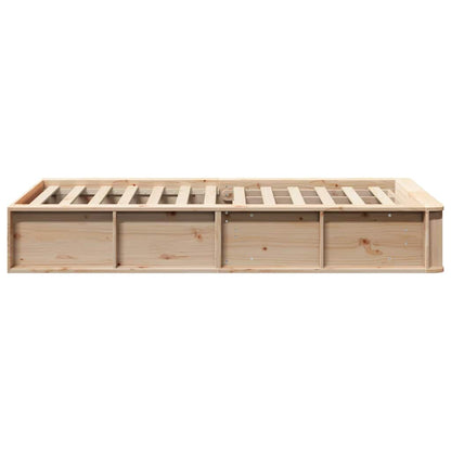 vidaXL Bed Frame Brown 90 x 190 cm Solid Pine Wood