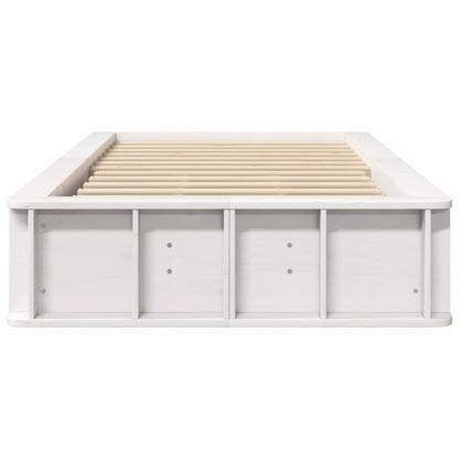 vidaXL Bed Frame White 90 x 190 cm Solid Pine Wood