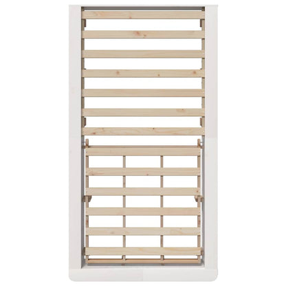 vidaXL Bed Frame White 90 x 190 cm Solid Pine Wood