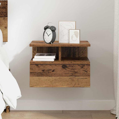 vidaXL Floating Nightstand Old Wood 40 x 31 x 28 cm Engineered Wood