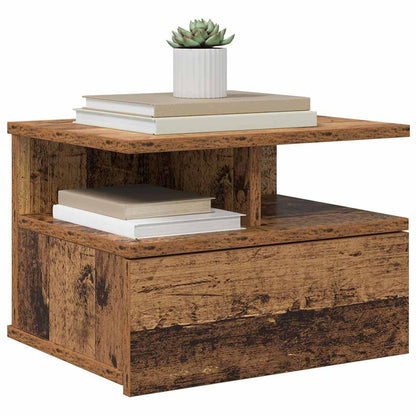 vidaXL Floating Nightstand 2 pcs Old Wood 40 x 31 x 28 cm