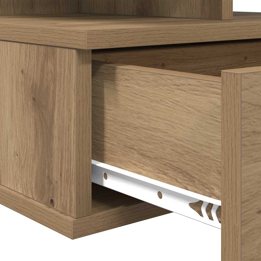vidaXL Floating Nightstand Artisan Oak 40 x 31 x 28 cm Engineered Wood