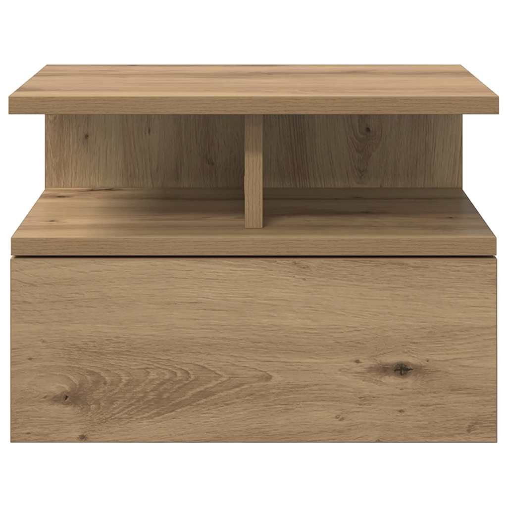 vidaXL Floating Nightstand Artisan Oak 40 x 31 x 28 cm Engineered Wood
