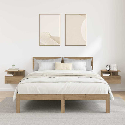 vidaXL Floating Nightstand 2 pcs Artisan Oak 40 x 31 x 28 cm