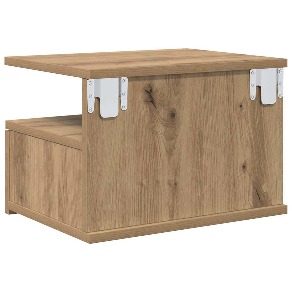 vidaXL Floating Nightstand 2 pcs Artisan Oak 40 x 31 x 28 cm