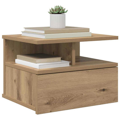 vidaXL Floating Nightstand 2 pcs Artisan Oak 40 x 31 x 28 cm