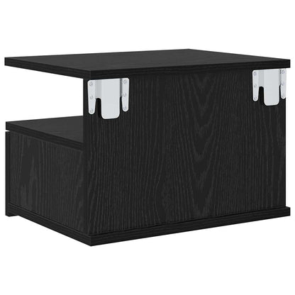 vidaXL Floating Nightstand Black Oak 40 x 31 x 28 cm Engineered Wood
