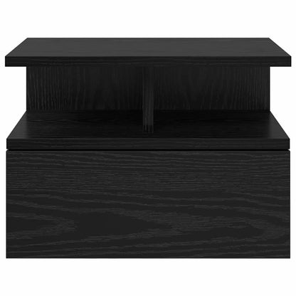 vidaXL Floating Nightstand Black Oak 40 x 31 x 28 cm Engineered Wood