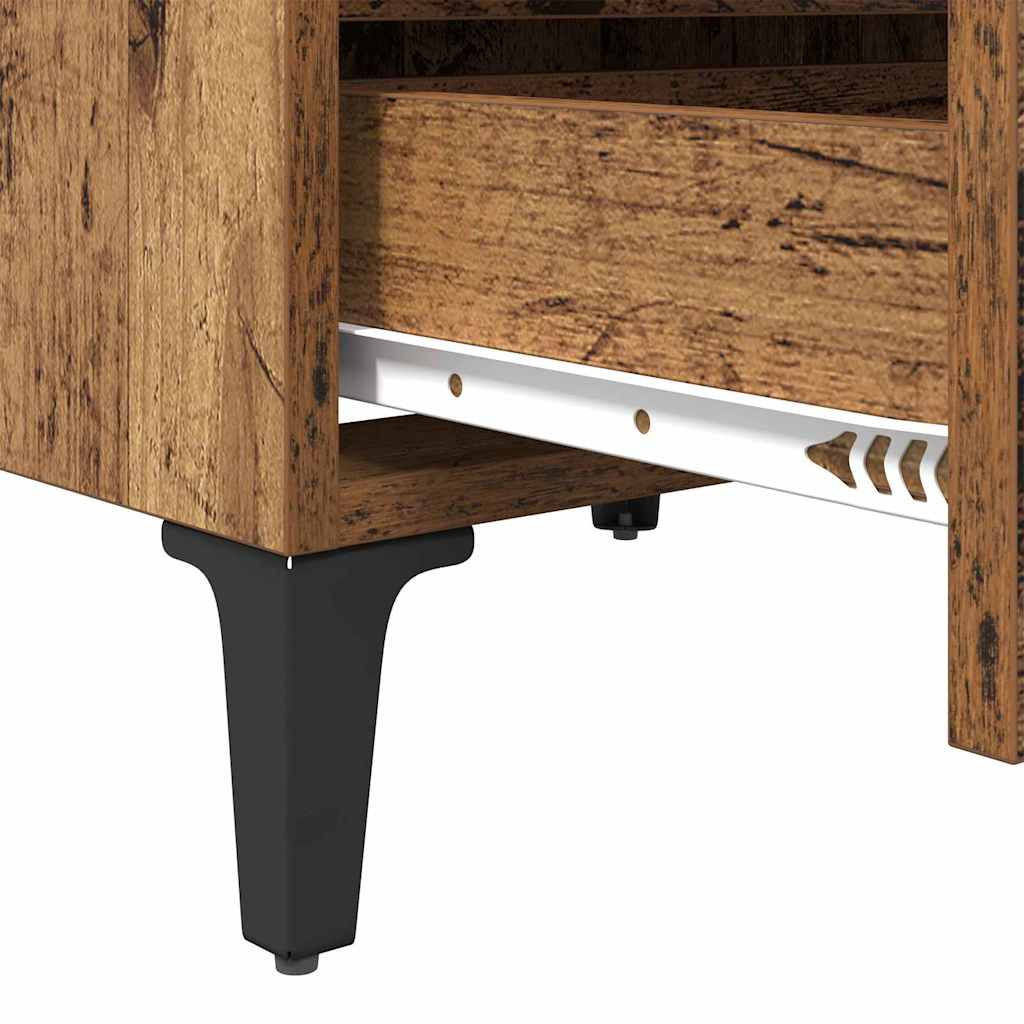 vidaXL Bedside Cabinet Old Wood 40 x 35 x 50 cm Engineered Wood
