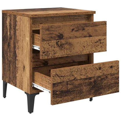 vidaXL Bedside Cabinet Old Wood 40 x 35 x 50 cm Engineered Wood