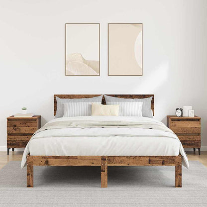 vidaXL Bedside Cabinet 2 pcs Old Wood 40 x 35 x 50 cm Engineered Wood