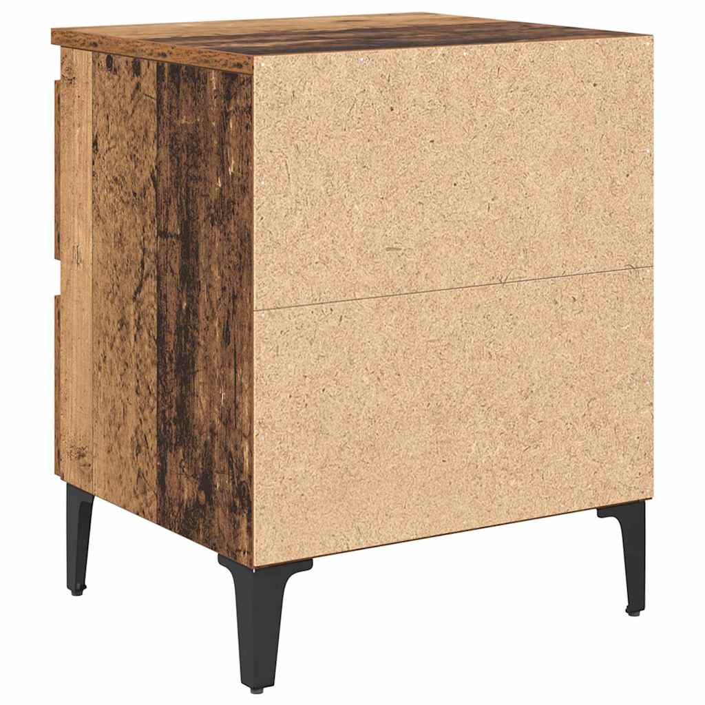vidaXL Bedside Cabinet 2 pcs Old Wood 40 x 35 x 50 cm Engineered Wood