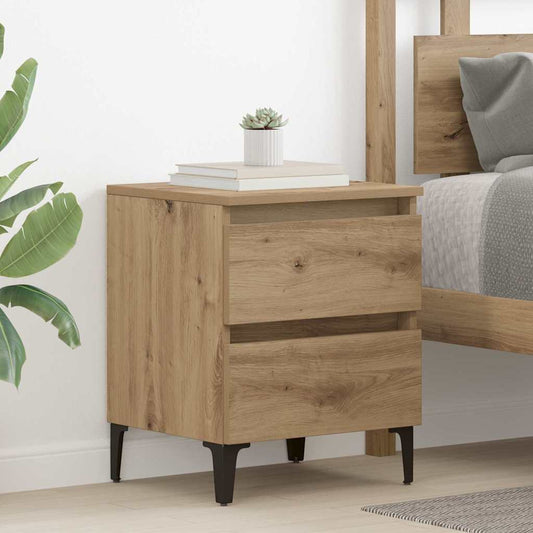 vidaXL Bedside Cabinet Artisan Oak 40 x 35 x 50 cm Engineered Wood