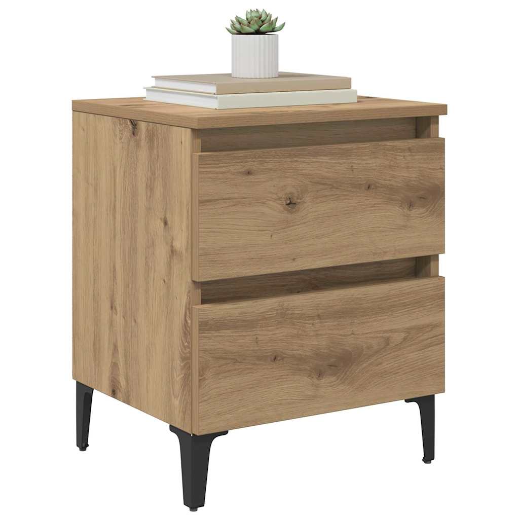 vidaXL Bedside Cabinet Artisan Oak 40 x 35 x 50 cm Engineered Wood