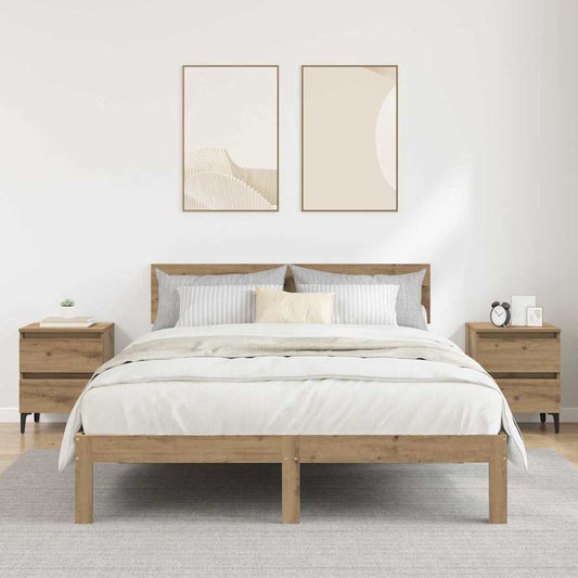 vidaXL Bedside Cabinet 2 pcs Artisan Oak 40 x 35 x 50 cm