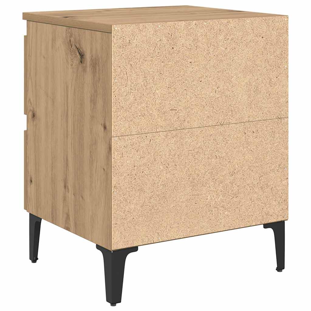 vidaXL Bedside Cabinet 2 pcs Artisan Oak 40 x 35 x 50 cm