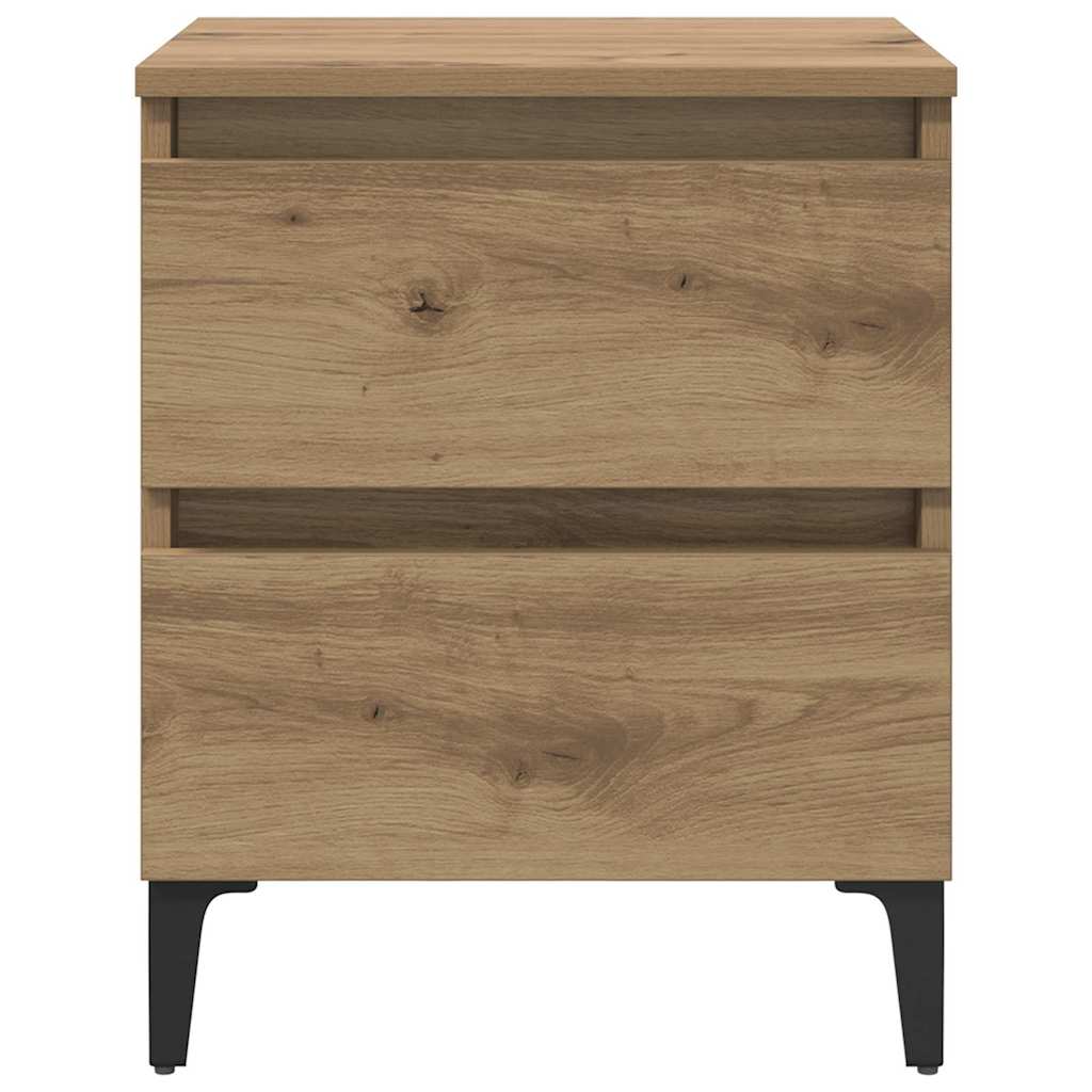 vidaXL Bedside Cabinet 2 pcs Artisan Oak 40 x 35 x 50 cm