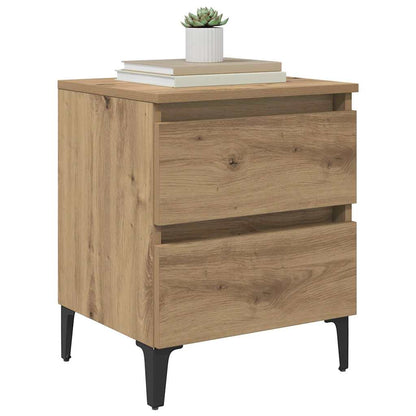 vidaXL Bedside Cabinet 2 pcs Artisan Oak 40 x 35 x 50 cm