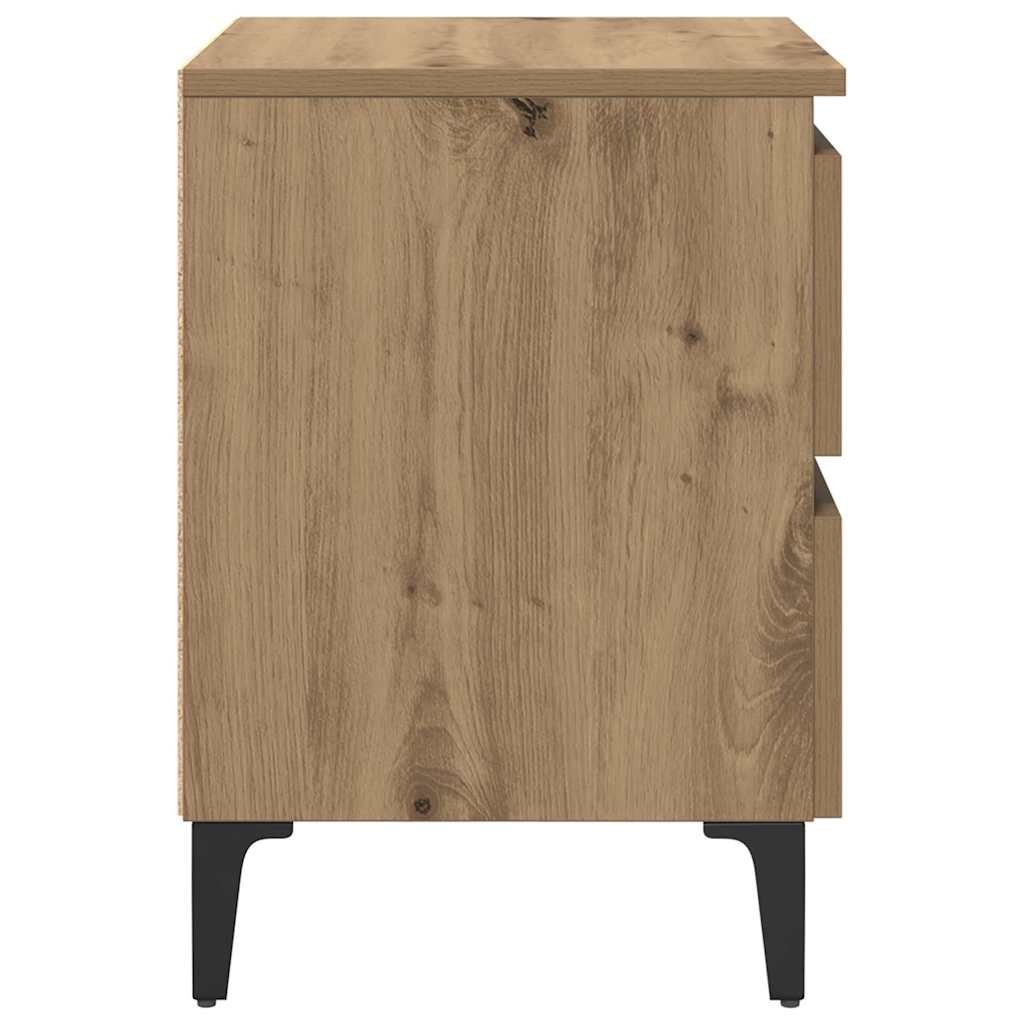 vidaXL Bedside Cabinet 2 pcs Artisan Oak 40 x 35 x 50 cm
