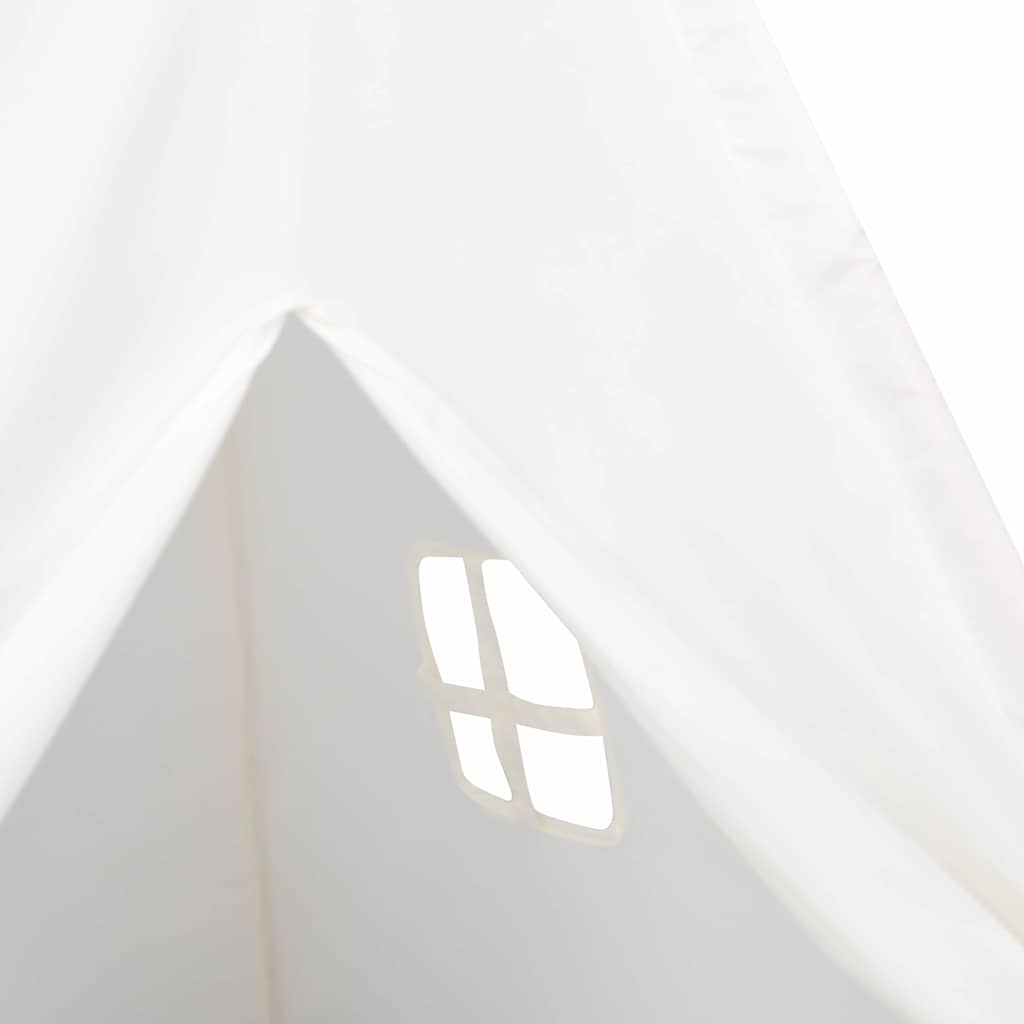 vidaXL Teepee Tent White 120 x 120 x 150 cm Fabric and Plastic