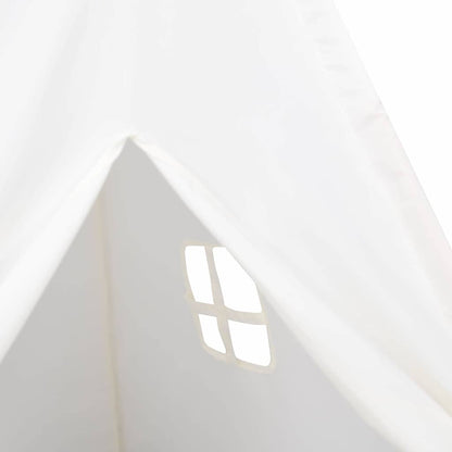 vidaXL Teepee Tent White 120 x 120 x 150 cm Fabric and Plastic