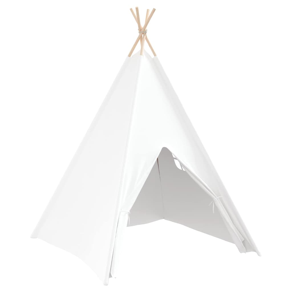 vidaXL Teepee Tent White 120 x 120 x 150 cm Fabric and Plastic
