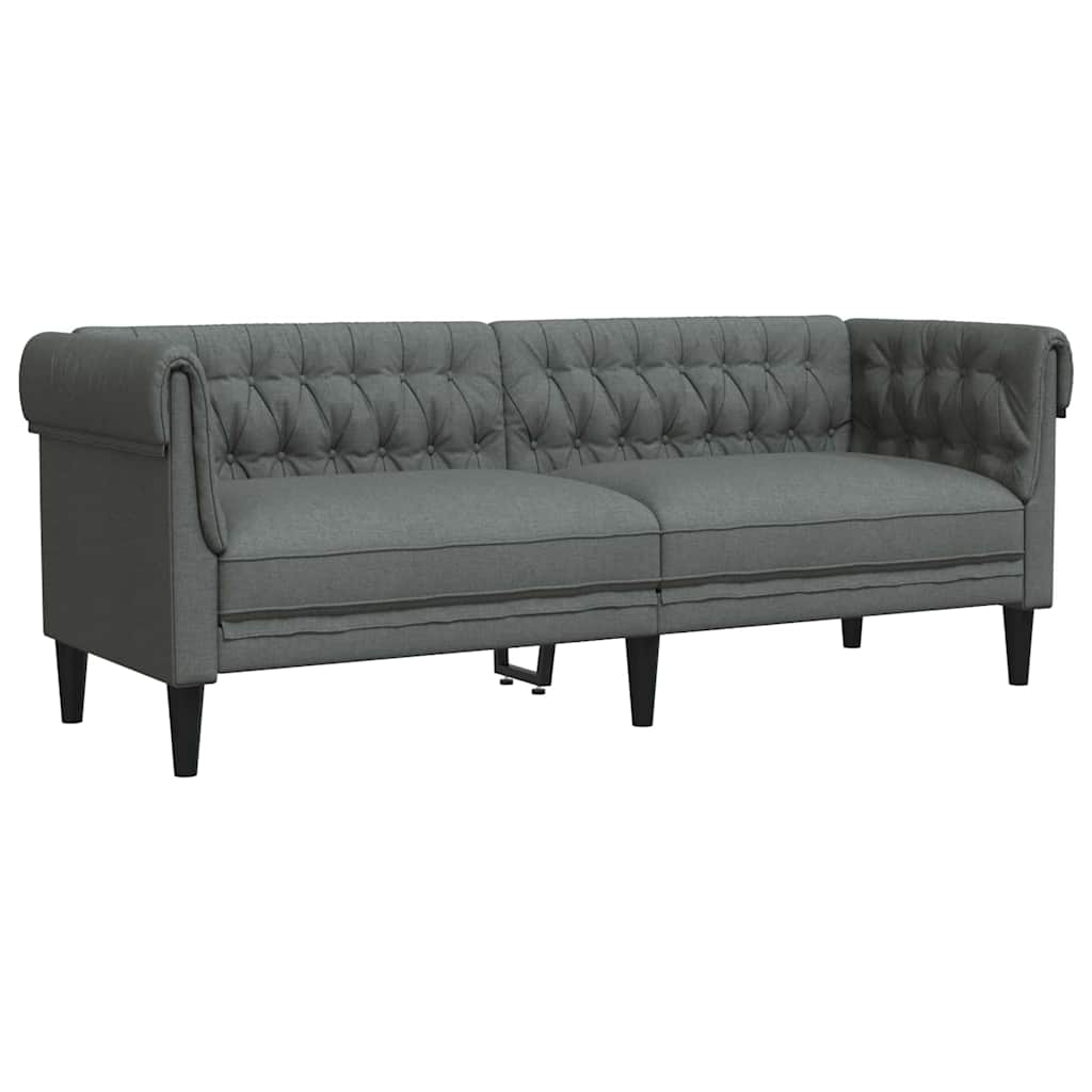 vidaXL Sofa Set Dark grey Fabric
