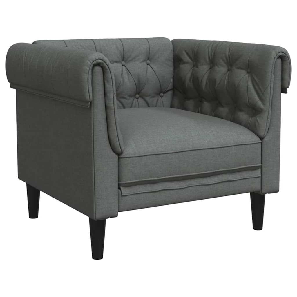 vidaXL Sofa Set Dark grey Fabric