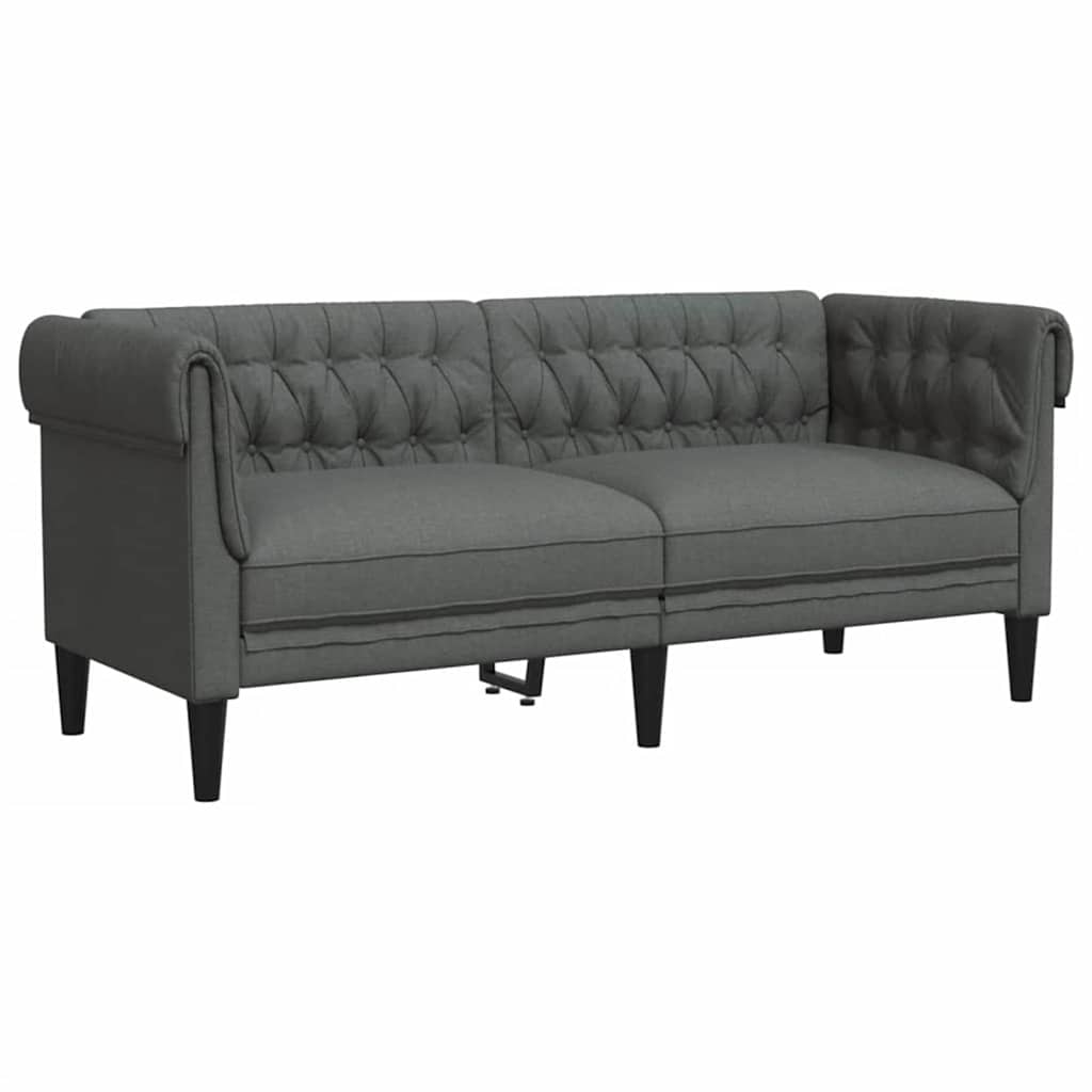vidaXL Sofa Set Dark grey Fabric